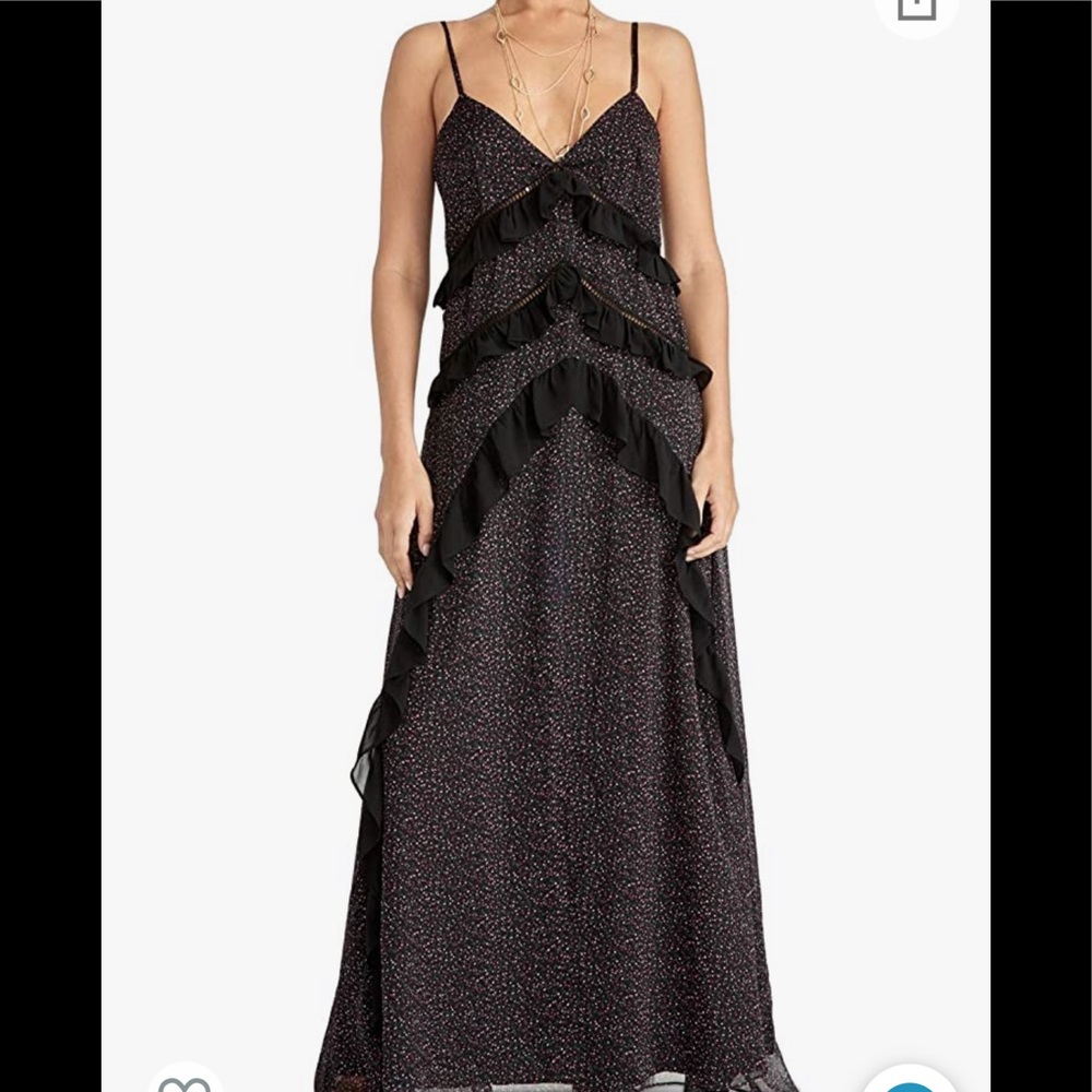 RACHEL ROY LETA RUFFLE SIZE 2 MAXI DRESS - Picture 1 of 16